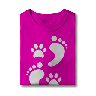 Nome do produto Camiseta Infantil Cachorro Pegadas