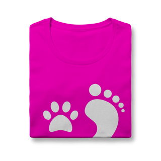 Nome do produto Baby Look Cachorro Pegadas