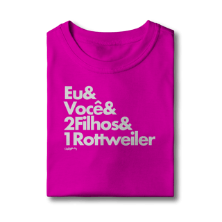 Nome do produto Camiseta Infantil 2 Filhos e 1 Cachorro Rottweiler