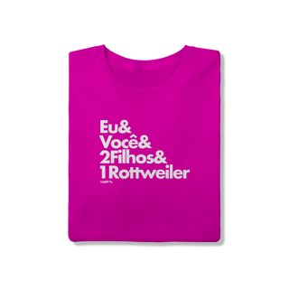 Nome do produto Camiseta 2 Filhos e 1 Cachorro Rottweiler