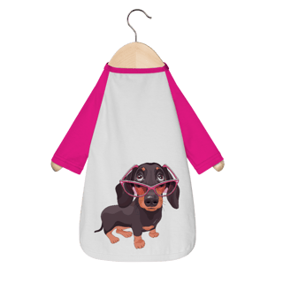 Nome do produto Camiseta para Cachorro - Dachshund de Óculos