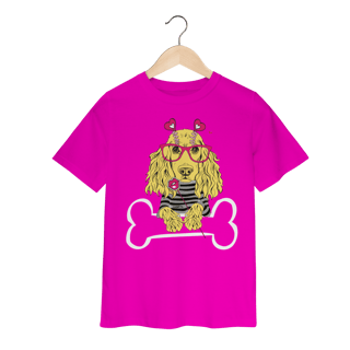 Nome do produto Camiseta Infantil Cocker de Óculos