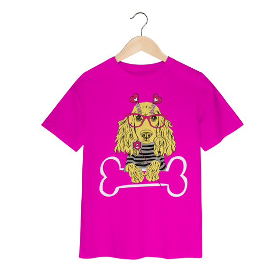 Camiseta Infantil Cocker de Óculos