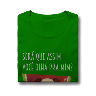 Nome do produto Baby Look Cachorro Melancia - Será Que Assim Você Olha Pra Mim?