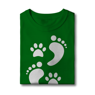 Nome do produto Camiseta Infantil Cachorro Pegadas