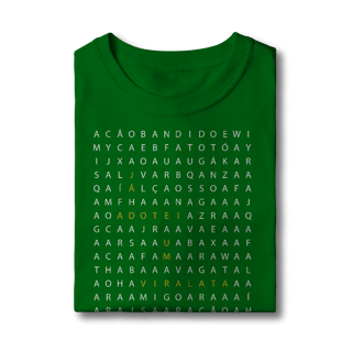 Nome do produto Camiseta Infantil Caça Palavras - Já Adotei um Vira-Lata