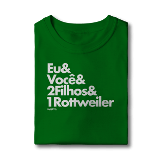 Nome do produto Camiseta Infantil 2 Filhos e 1 Cachorro Rottweiler