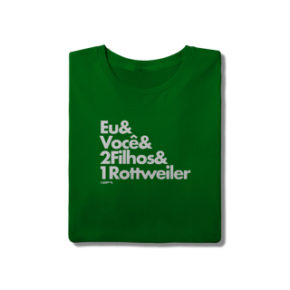 Nome do produto Camiseta 2 Filhos e 1 Cachorro Rottweiler