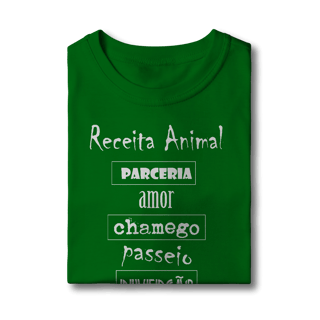 Nome do produto Camiseta Infantil Cachorro Receita Animal