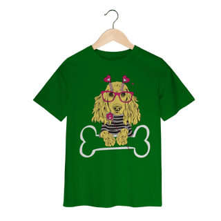 Nome do produto Camiseta Infantil Cocker de Óculos