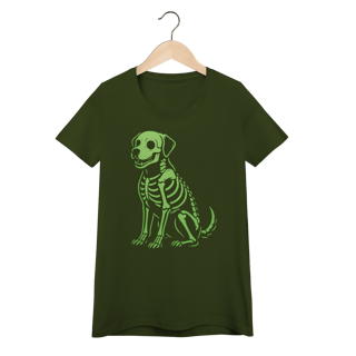Nome do produto Baby Look Cachorro Esqueleto Neon