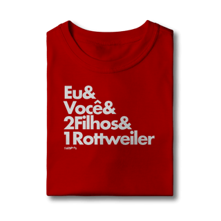 Nome do produto Camiseta Infantil 2 Filhos e 1 Cachorro Rottweiler