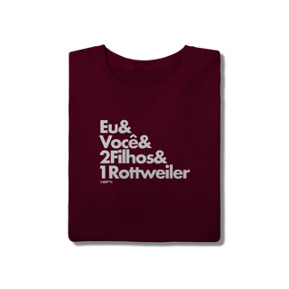 Nome do produto Camiseta 2 Filhos e 1 Cachorro Rottweiler