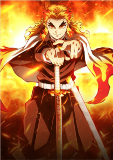 Nome do produto Pôster Kyojuro Rengoko | Pilar das Chamas | Demon Slayer