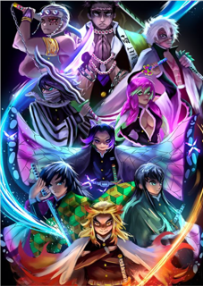 Nome do produto Pôster Hashiras | Demon Slayer