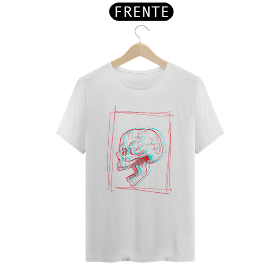 Camiseta nerd caveira 2D