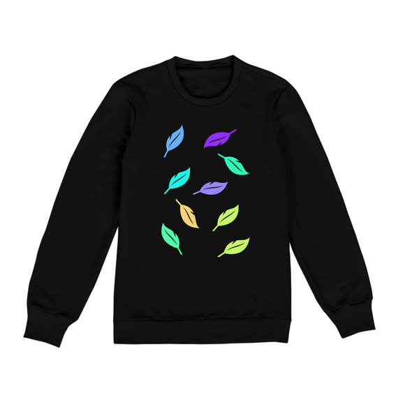moletom com folhas coloridas 
