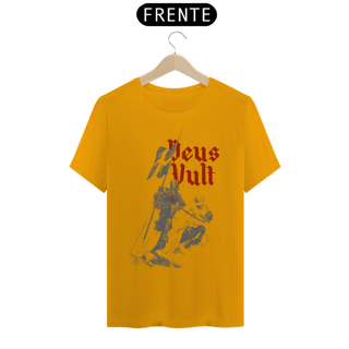 Nome do produto Camiseta Basic Deus Vult Cinza e Vermelho