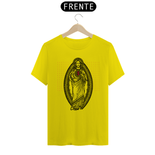 Nome do produto Camiseta Basic Sagrado Coração de Jesus Preta e Vermelha