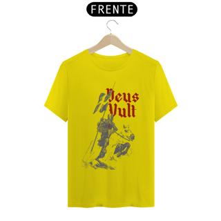 Nome do produto Camiseta Clássica Deus Vult Cinza e Vermelho