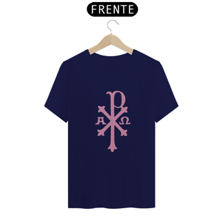 Nome do produto Camiseta Basic Cristograma PX Chi Rho Rosa