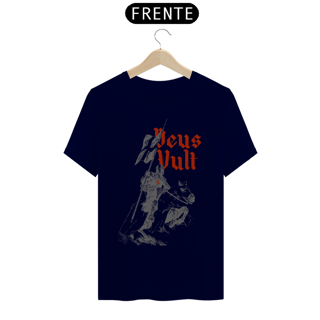 Nome do produto Camiseta Clássica Deus Vult Cinza e Vermelho