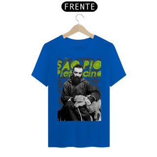 Nome do produto Camiseta Clássica Padre Pio de Pietrelcina e a Ovelha