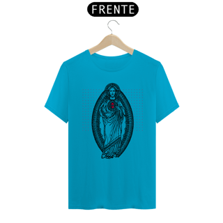 Nome do produto Camiseta Basic Sagrado Coração de Jesus Preta e Vermelha
