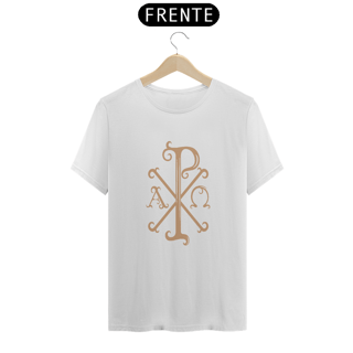 Nome do produto Camiseta Basic Cristograma PX Chi Rho Ouro
