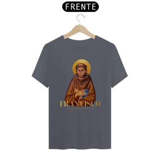 Nome do produto Camiseta Basic São Francisco de Assis Ora pro nobis, Beate Pater Noster Francisce