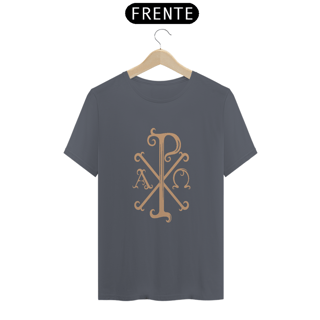 Nome do produto Camiseta Basic Cristograma PX Chi Rho Ouro