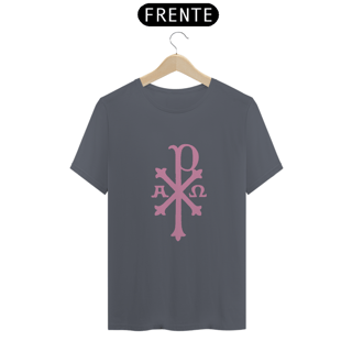 Nome do produto Camiseta Basic Cristograma PX Chi Rho Rosa