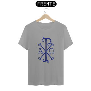 Nome do produto Camiseta Clássica Cristograma PX Chi Rho Azul