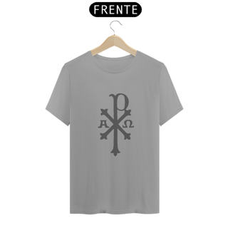 Nome do produto Camiseta Clássica Cristograma PX Chi Rho Chumbo