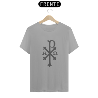 Nome do produto Camiseta Basic Cristograma PX Chi Rho Chumbo