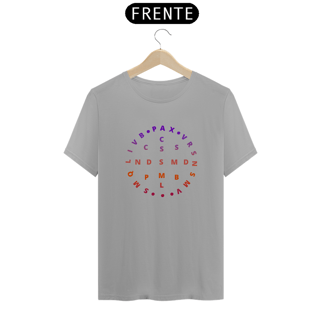 Nome do produto Camiseta Basic Medalha de São Bento Letras Color