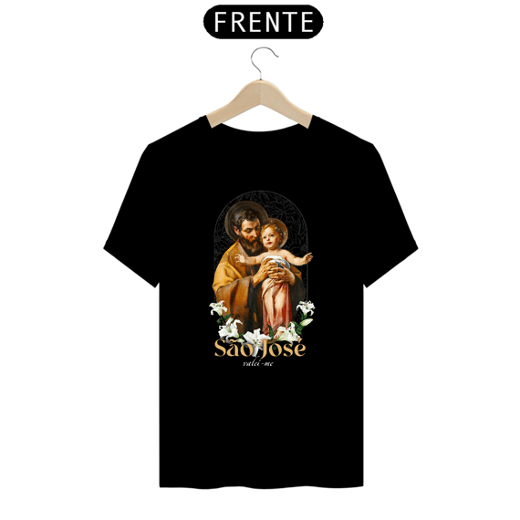 Camiseta Premium São José Valei-me Preta