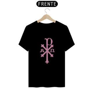 Camiseta Basic Cristograma PX Chi Rho Rosa