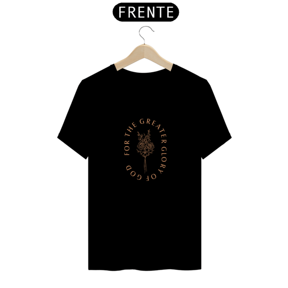 Camiseta Clássica For The Greater Glory Of God, Pela Maior Glória de Deus Ouro