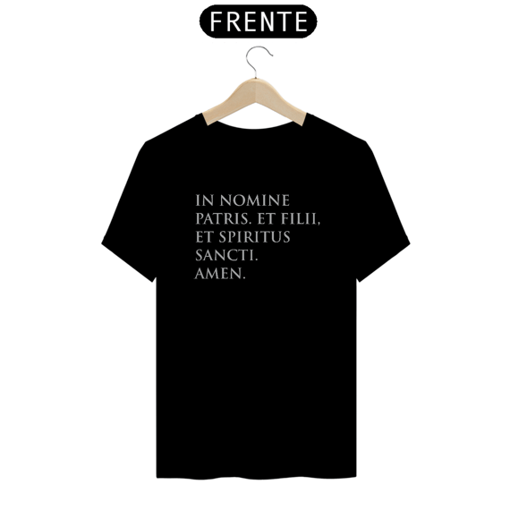 Camiseta Clássica Sinal da Cruz Cinza