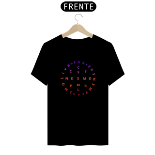 Nome do produto Camiseta Clássica Medalha de São Bento Letras Color