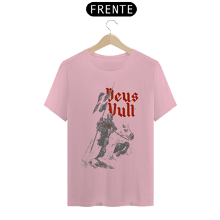 Nome do produto Camiseta Basic Deus Vult Cinza e Vermelho