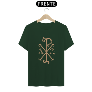 Nome do produto Camiseta Basic Cristograma PX Chi Rho Ouro