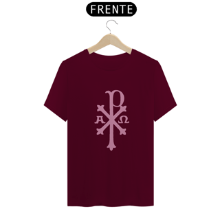 Nome do produto Camiseta Clássica Cristograma PX Chi Rho Rosa