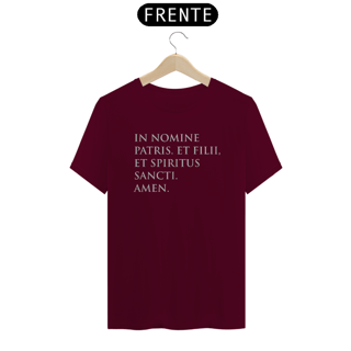 Nome do produto Camiseta Clássica Sinal da Cruz Cinza
