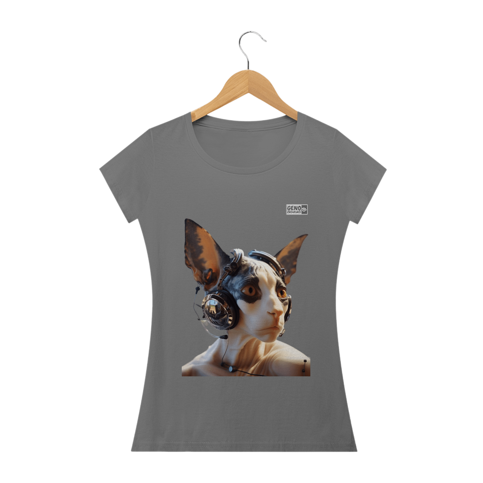 Camisa Gato Cornish Rex -  Baby Long Estonada 