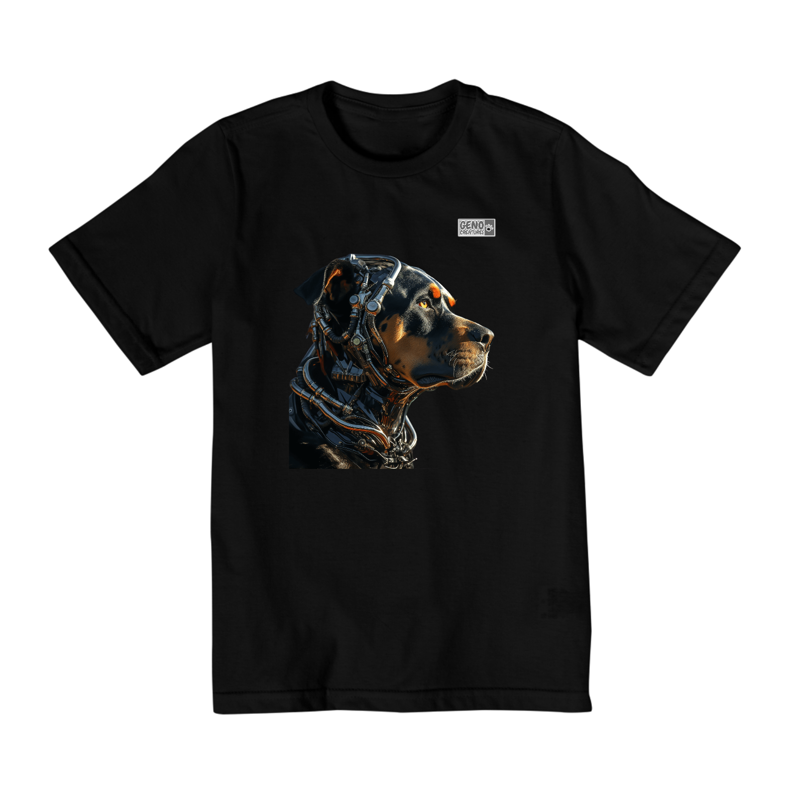 Camisa Infantil (10 a 14) - Cachorro Rottweiler