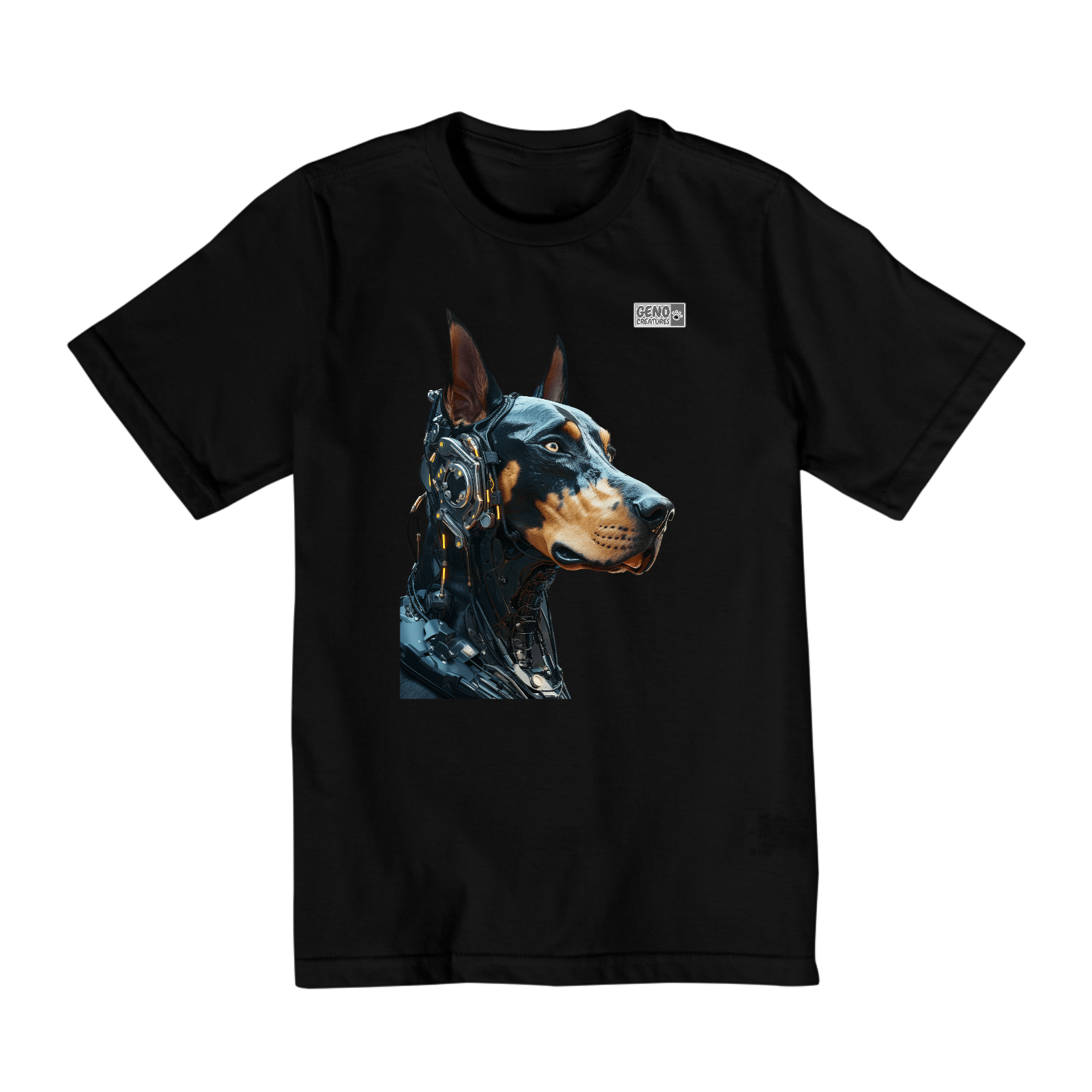 Camisa Infantil (10 a 14) - Cachorro Dobermann 