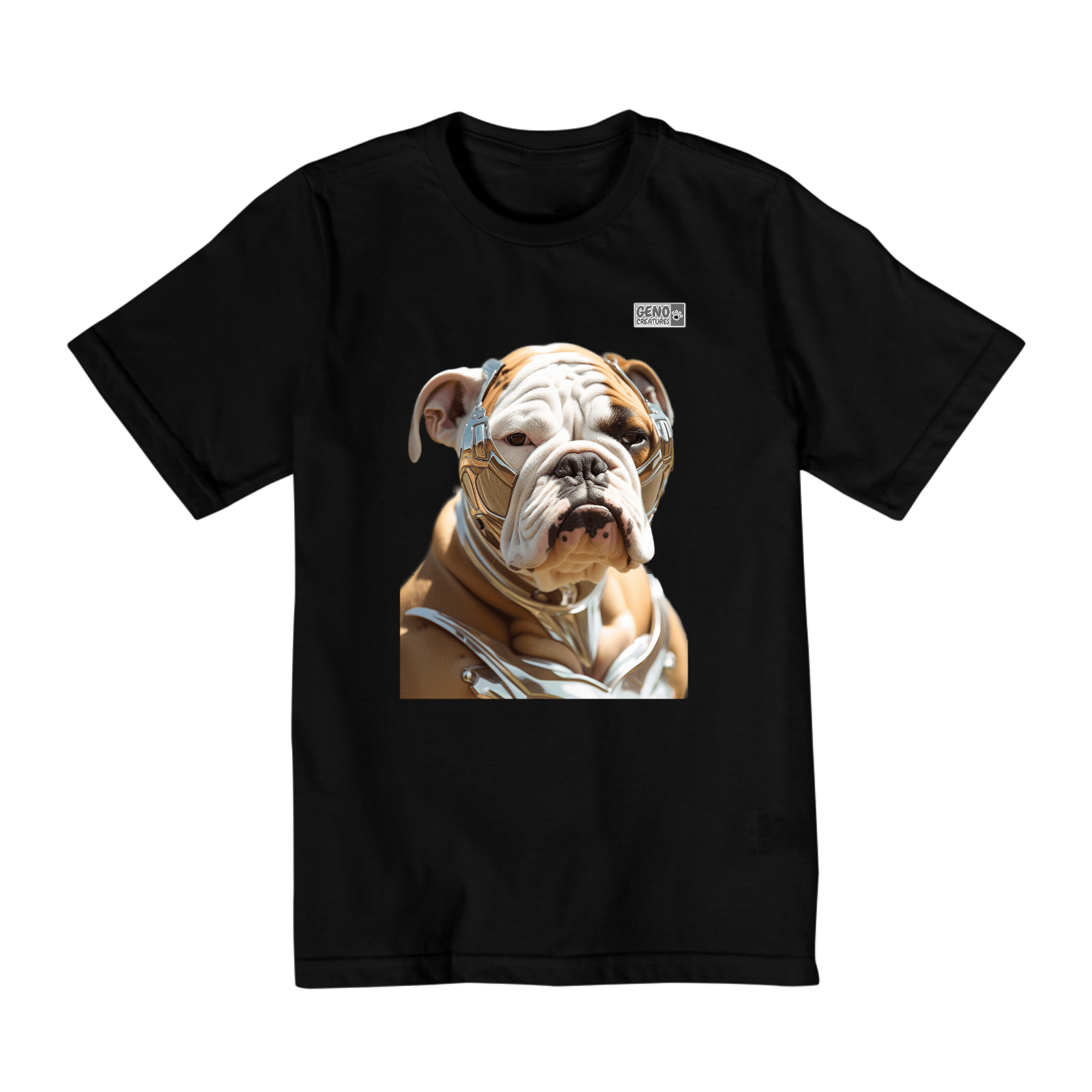 Camisa Infantil (10 a 14) - Cachorro Bulldog