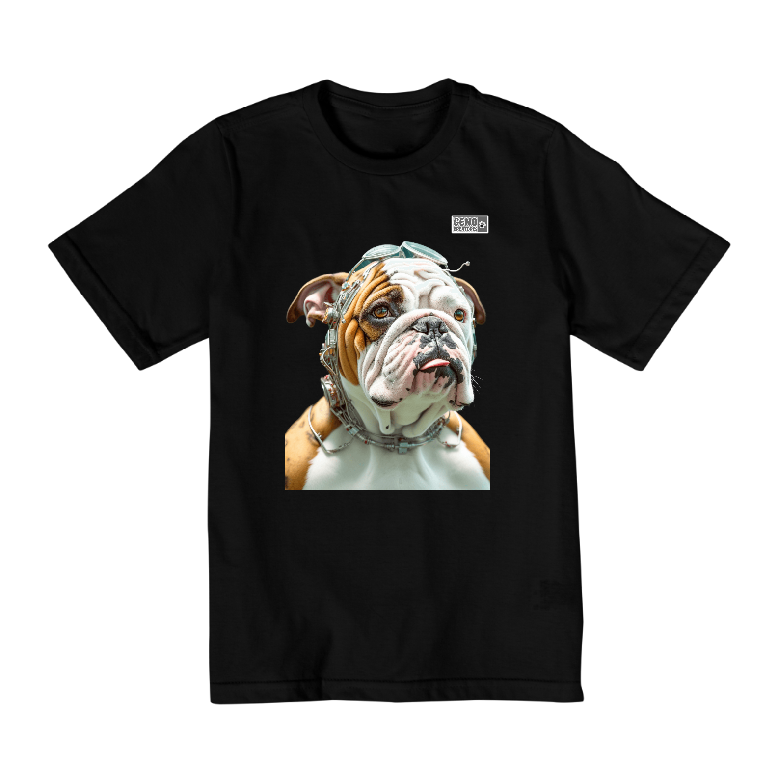 Camisa Infantil (10 a 14) - Cachorro Bulldog